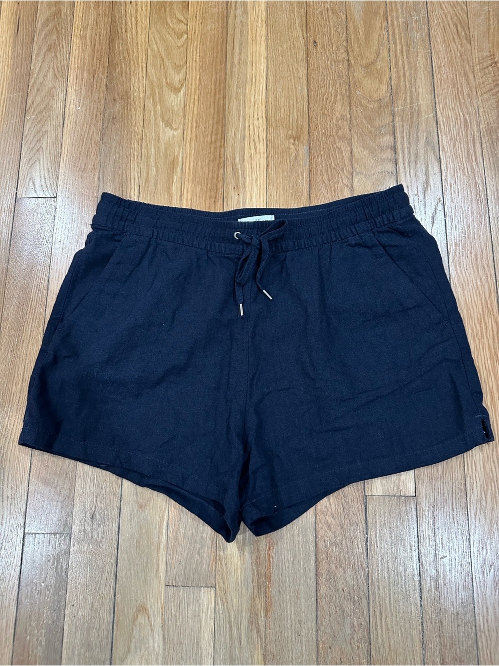 Women's Linen Blend Pull-On Shorts Navy Blue Sz 8